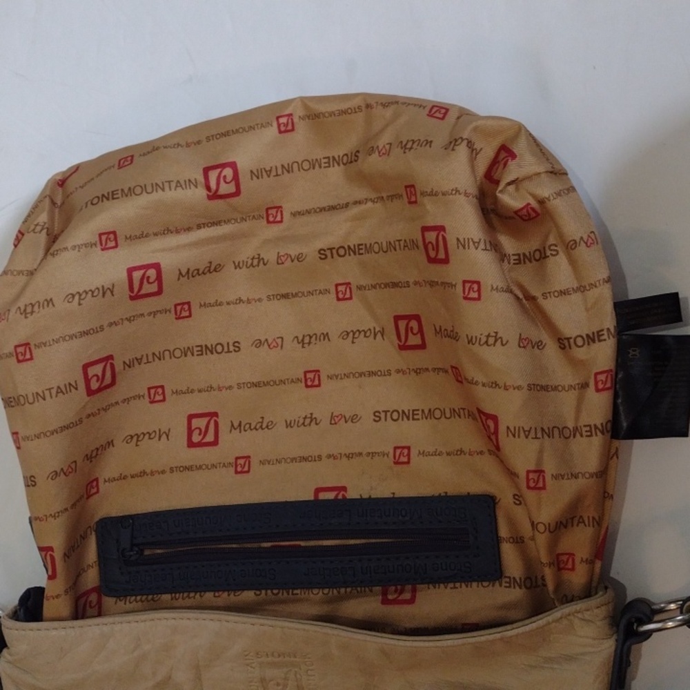 STONE MOUNTAIN LEATHER Shoulder Bag Navy Cream - Picture 13 of 16